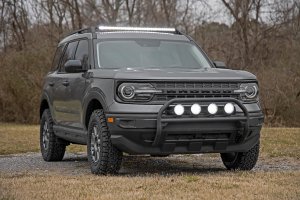 LED Light - Pair - Rough Country - 4 Inch Round - Chrome